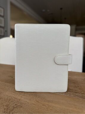 Cloth & Paper 6-Ring Agenda Planner | A5 | Contoured White Leather